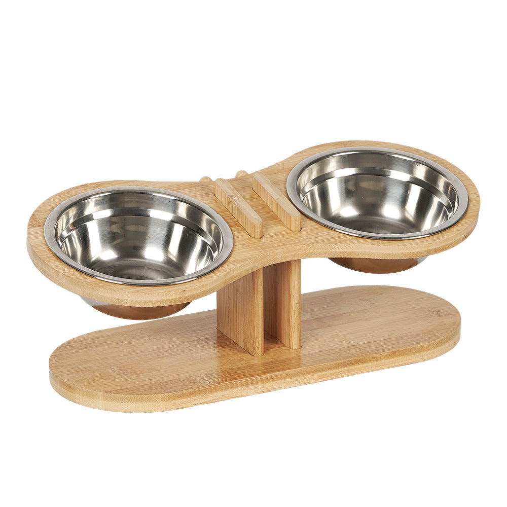 Adjustable Tilted Pet Feeding Stand With Bowl - A Must-Have for Pet Owners