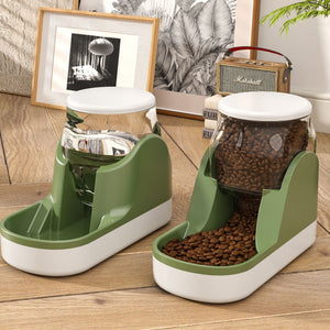 Automatic Pet Water Fountain Food Dispenser Large Capacity Feeding Bowl